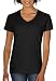 Gildan Heavy Cotton Ladies' V-Neck T-Shirt>M Black 5V00L