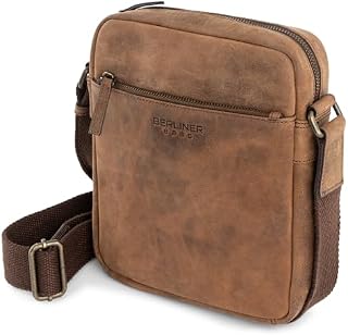 Berliner Bags Torba na ramię premium Tom ze skóry Buff Hunter, mała torba na ramię dla mężczyzn