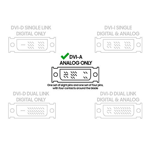 Adaptador Cmple DVI-A Hembra a VGA Macho Dorado miniatura 3