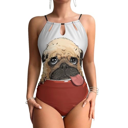 Maillots de bain une pièce femme gainant avec coupe rouge élégante