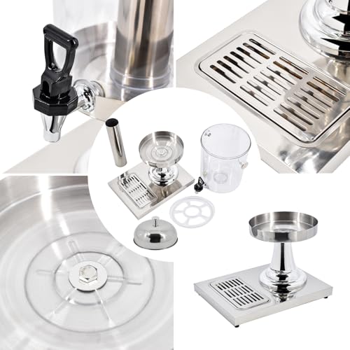 Distributeur de boissons 8L en acier inoxydable avec robinet pour jus et cafés - 7