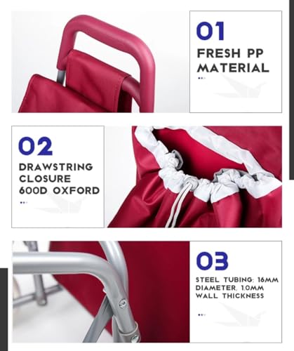 شنطة تسوق ترولي من الصافي - مقاس L - اسود