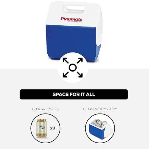 Igloo Playmate Pal 7 Qt Cooler, Blue/White - image 2