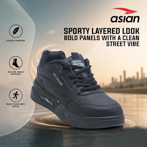 Image of ASIAN Shadow-02 Sneakers for Men | Cushioned Insole, Anti-Slip Outsole & Premium Stylish Design | Trendy Casual Sneakers for Gym