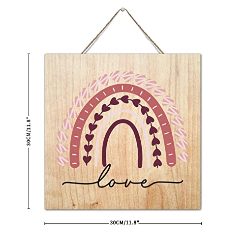 Décoration murale en bois Saint-Valentin 30cm pour maison