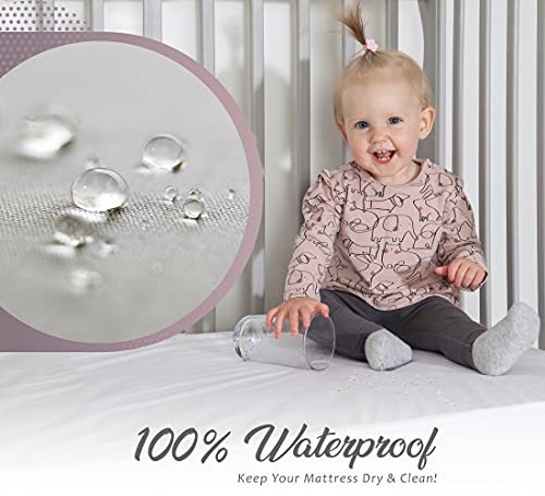 Waterdicht ledikantmatrasbeschermer voor babybed 70 x 140 cm Superzacht, Bamboe, Anti-allergisch, Ademend en stil, Anti… - Image 4