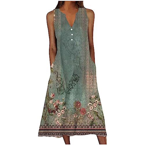 Dresses for Women Summer Fall Sleeveless Slip Vneck Long Dresses Women 2025 Fashion Regular Fit Y2K
