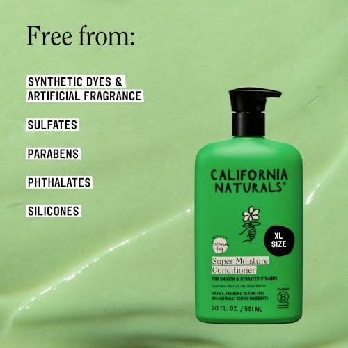 California Naturals Summer Fig Super Moisture Conditioner for Damaged Dry Hair, Moisturizing Conditioner for Women & Men, Natural, Vegan, Cruelty, Paraben & Sulfate Free, Color Safe, 20 fl oz Detail