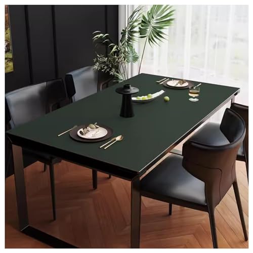 Mantel rectangular de piel sintética, lavable, impermeable y a prueba de aceite, protector de mesa de comedor a prueba de calor, tapete de mesa de centro extragrande, mantel de vinilo (70 x 140 cm