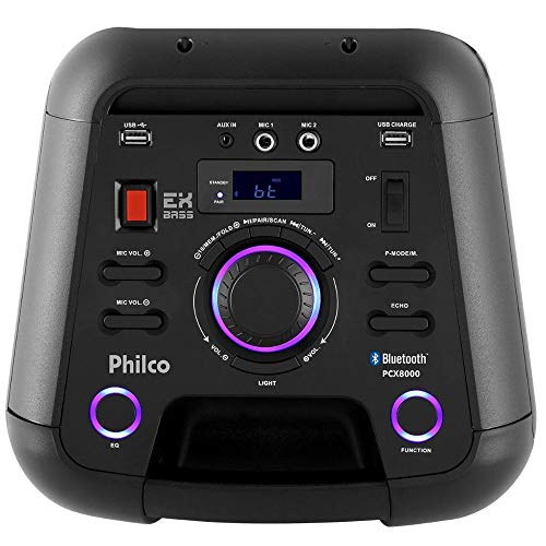 Caixa de Som Philco PCX 8000-500w Bluetooth 2 Microfones