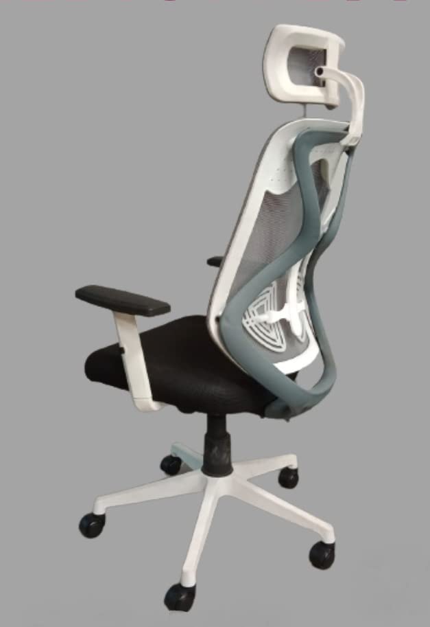 Image of GOYALSON Office Modern Mesh Back Revolving Chair Back Spare Parts Accessories Black Polypropylene Net Back with Nut Bolts and Key Easily Fits Every Chair (Hector High Chair Back, Chair Parts)