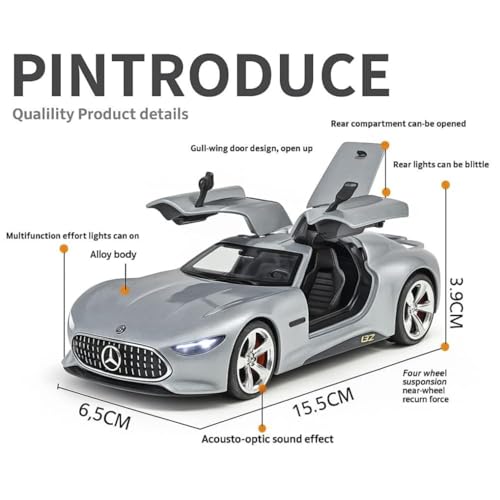 Image of Mercedes Benz Gran Turismo SUV Car 1:32 Scale Model Car Exclusive Alloy Metal Pull Back Die-cast Diecast Metal Pullback Toy Openable Doors & Light Music Best Gifts Kids【Colors as Per Stock 】