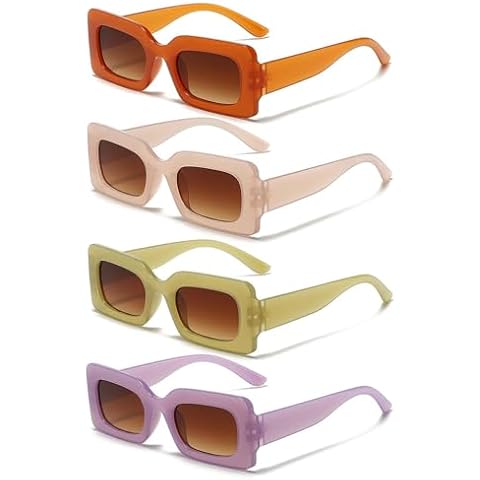 Dwenarry Colourful Rectangular Sunglasses Set Cover