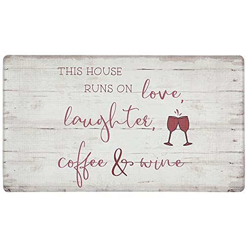 SoHome Cozy Living Anti-Fatigue Kitchen Mat for Floor, Cushioned Kitchen Runner Rug, Non Slip, Easy Wipe Clean, 1/2 Inch Thick Kitchen Mats, 18" x 30" Red Wine
