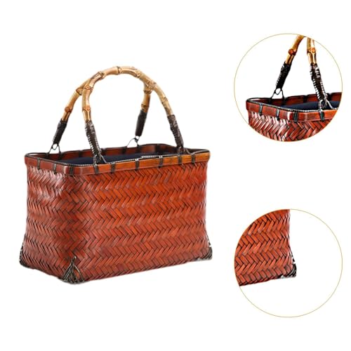 Bolso Tote Tejido de Bambú para Actividades al Aire Libre miniatura 3