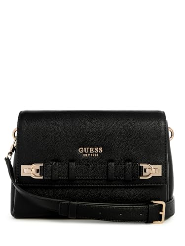 GUESS Gregoria Flap Crossbody, Preto, One Size, Gregoria Flap Crossbody