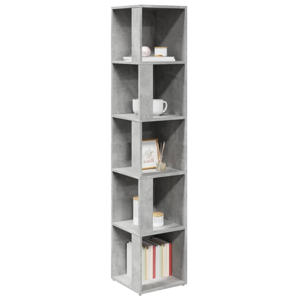 Mobile ad Angolo Grigio Cemento 33x33x164,5 cm in Truciolato