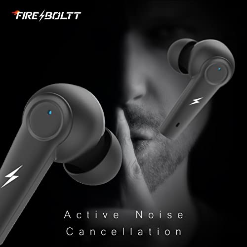 Image of Fireboltt Fire Pods Vega 811 TWS earbuds with captivating RGB lights, Bluetooth 5.3, Gaming Mode, Quad Mic ENC, and voice assistance (Black)