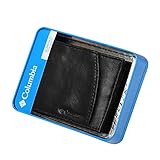 Columbia Men's Leather Extra Capacity Slimfold Wallet,Black,One Size