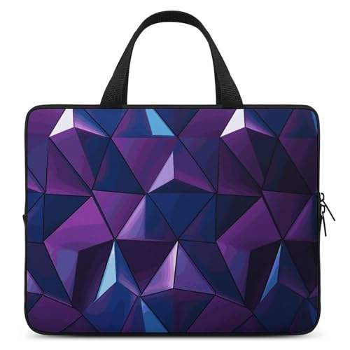 Sac ordinateur à motif géométrique violet pour homme et femme