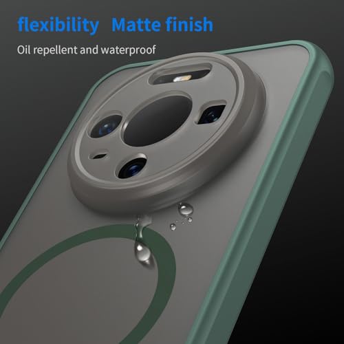 Image of Compatible with Huawei Mate 80 Pro Case Cover,Compatible with MagSafe,Anti-Fall,Compatible with Huawei Mate 80 Pro 5G SGT-AL50 Cell Protective Phone Case Green