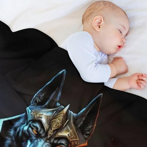 Couverture en flannel douce Krieger-Anubis, plaid de lit de qualité supérieure - 5
