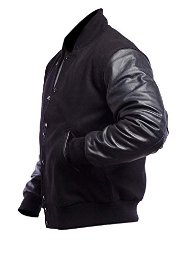 Bomber Varsity Jacket Men College Baseball Jacket Wool Blend and Faux Leather Letterman Jackets2