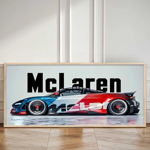 Image of kotart Sports Car Framed Posters Gift Items for Boys Room Wall Decoration Bedroom Living Room Office Studio Decor | Car Poster Frame for Wall Decor Set Of 1 Size (10 x 19 inch)