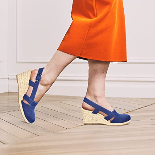Image of Juliet Holy Womens Wedges Sandals Platform Espadrilles Slingback Closed-toe Clogs Sandals