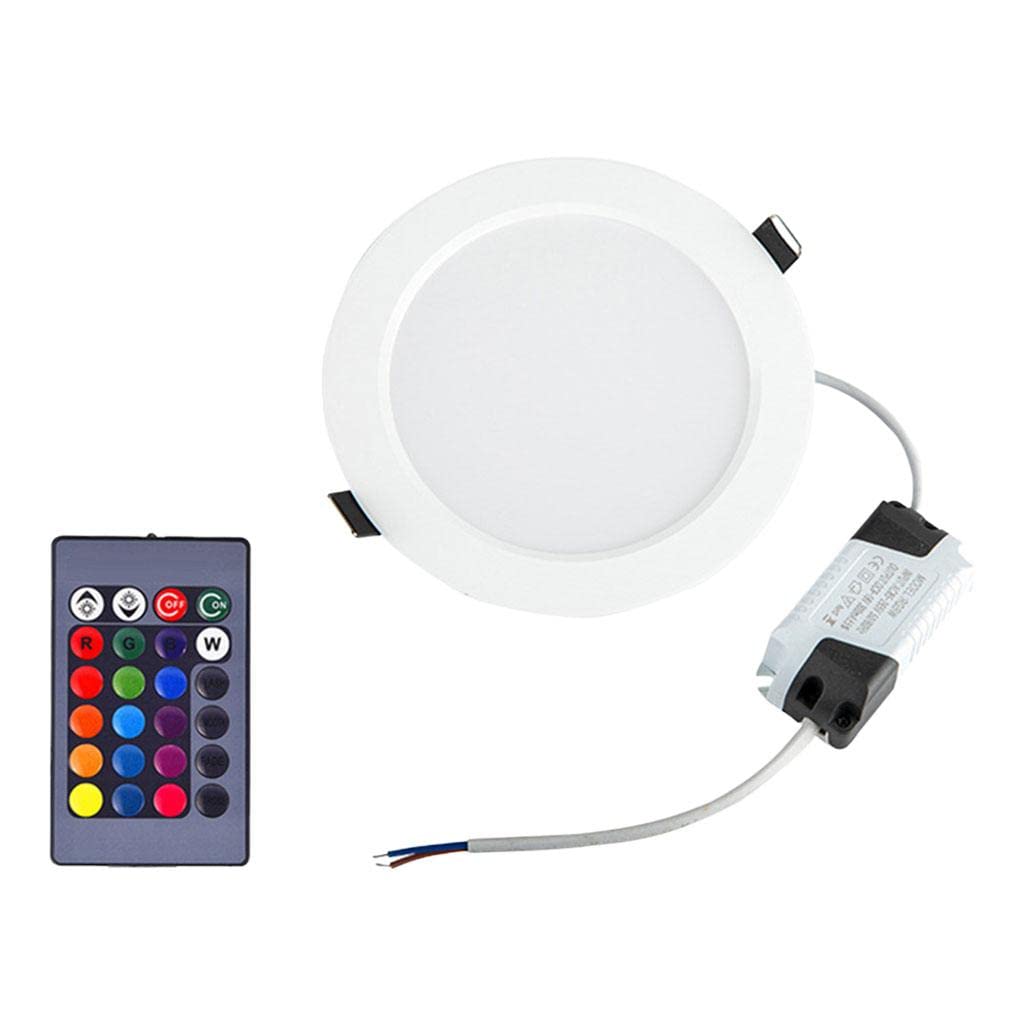 OEUVREBY Recessed Ceiling Lights Color Changing Downlights 9W RGBW White Light