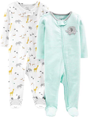 Image of Simple Joys by Carter's Baby Neutral 2-Pack Cotton Footed Sleep and Play