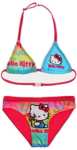 Hello kitty Maillot de Bain 2 pièces Fille Rose/Turquoise 8ans