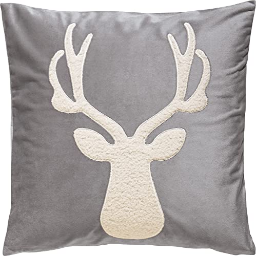 Erwin Müller Kissenhülle Hirsch grau Größe 40x40 cm