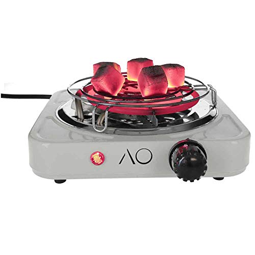 AO Shisha Kohleanzünder Kohlenanzünder für bis zu 10 Kohlen 1000 Watt Weiß – Bild 3