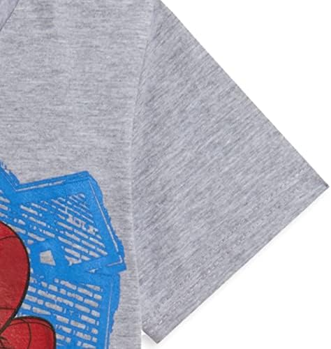 Marvel Avengers Spiderman Toddler Boys T-Shirt and French Terry Shorts Set 5T Gray/Blue