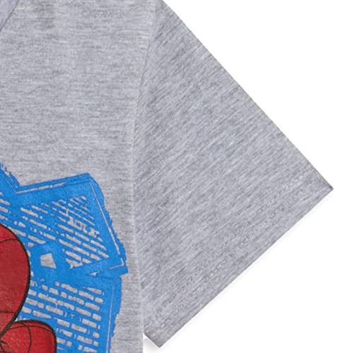 Marvel Avengers Spiderman Toddler Boys T-Shirt and French Terry Shorts Set 5T Gray/Blue