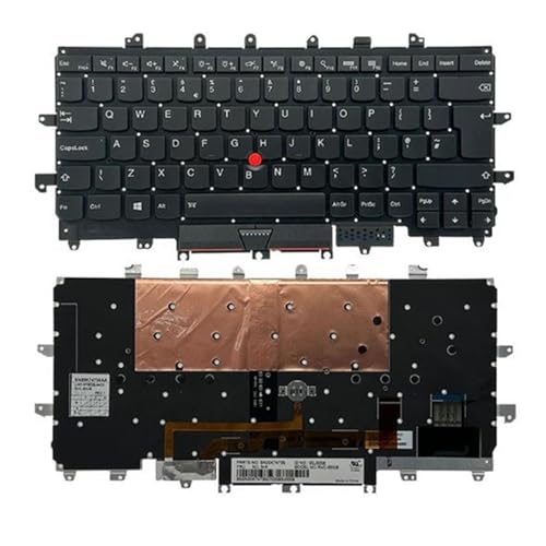 Clavier ordinateur portable Lenovo ThinkPad X1 Carbon 4th Gen 2016 noir rechange UK