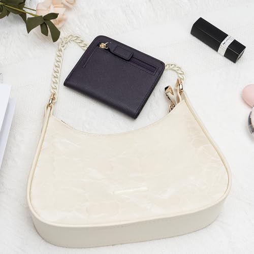 Image of Gostwo Small Wallet for Women, Slim Bifold Credit Card Holder, Compact RFID Blocking Cash Wallet, Billfolds Thin Leather Zipper Pocket, Mini Wallet Gift for Ladies Teen Girls Travel with ID Window