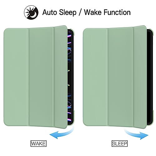 Image of JETech Cover Case for iPad Pro 11-Inch, 2022 /2021 /2020 /2018 Model (4th /3rd /2nd /1st Generation), Compatible with Pencil, Cover Auto Wake /Sleep (Matcha Green)