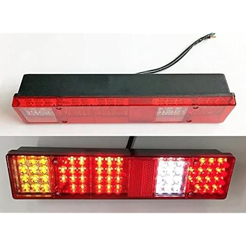 2x Rear Tail LED 12V Lights 6 functions for Truck Trailer Chassis Tipper Motorhome Lorry Camper Bus Cover