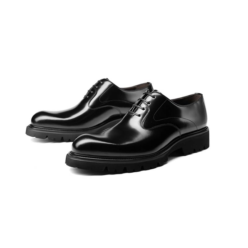 Men's Trendy Brogue Wingtip Dress Shoes Business Casual Lace Up Punched Leather Oxford for Weddings, Parties, Work, Church,4