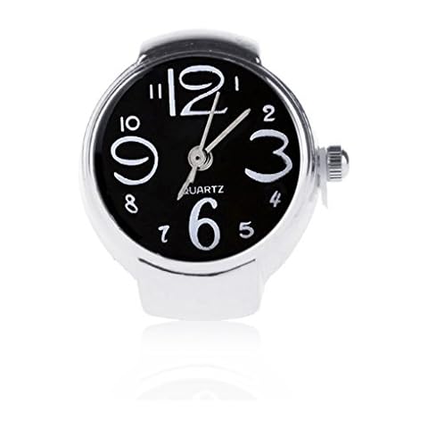 Bobury Ring With Watch Women Fashion Stretchable Adjustable Quartz Finger Ring Jewelry Lady Girl Gift Cover