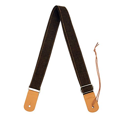 CASCHA Correa para ukelele, correa de transporte ajustable hasta 139cm, Algodón, Marrón Cover