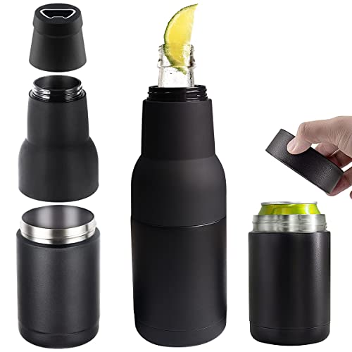 Enfriador de Botellas de Vino Cerveza y Latas de Cerveza de Acero Inoxidable de Doble Pared, Enfriador de Botellas de...