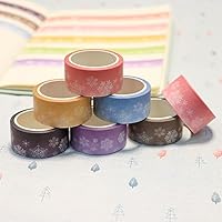 Amazon.co.jp: YLWX マスキングテープ 冬​​の雪の結晶diyクラフト