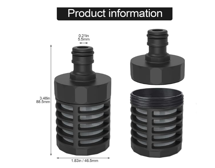 Image of ENTERPRISES High Pressure Washer Inlet Hose Filter, Suitable for 3 /4 inch Pressure Washer Hose, Outdoor Gardening. (PACK OF 2)