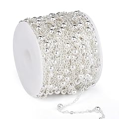4.0mm beads silver satellite cable chain
