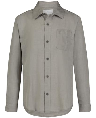Image of Calvin Klein Boys Long Sleeve Woven Button-Down Shirt