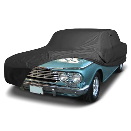 Image of iCarCover Premium Custom Car Cover for 1961-1963 AMC Rambler American Heavy Duty Waterproof All Weather Rain Snow UV Sun Protector Custom Fit Full Exterior Indoor Outdoor Protection Car Cover (Black)