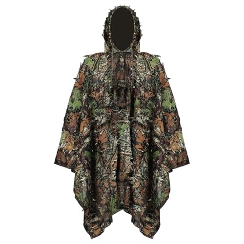 Cape de camouflage bionique 3D indéchirable et imperméable pour extérieur - 5